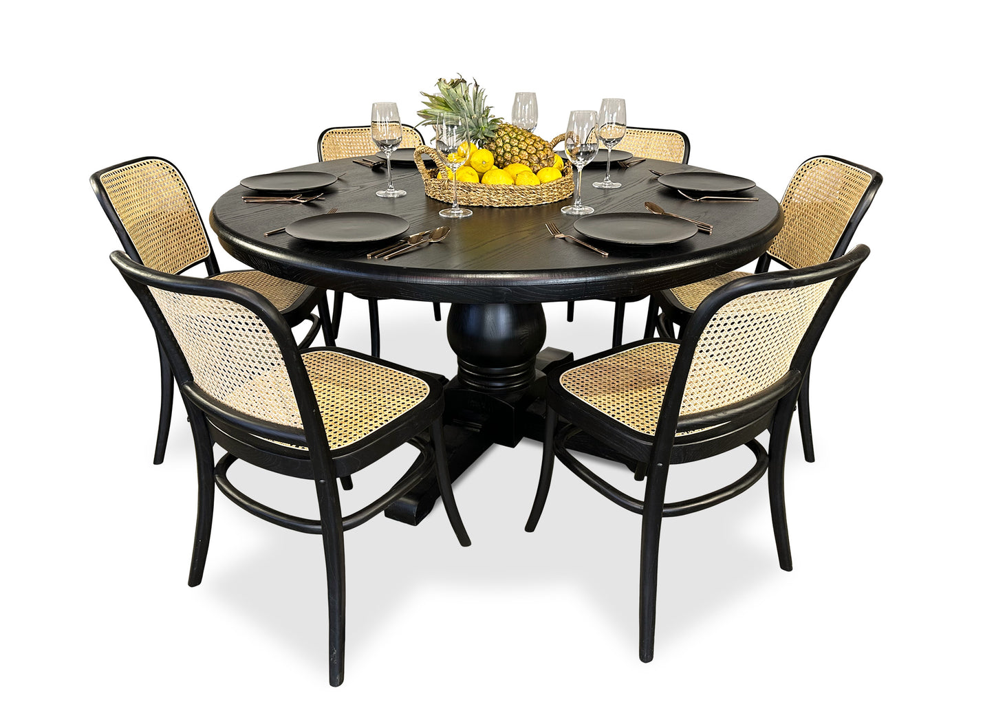 Parisienne Black & Calypso Dining Suite (1500mm)