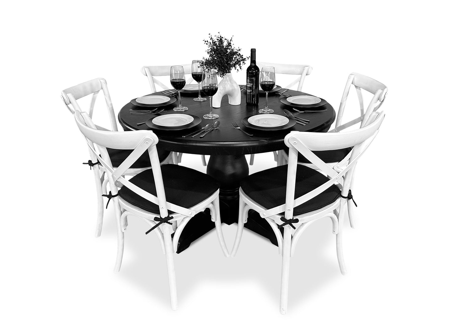 Parisienne Dining Table - Black (1200mm)