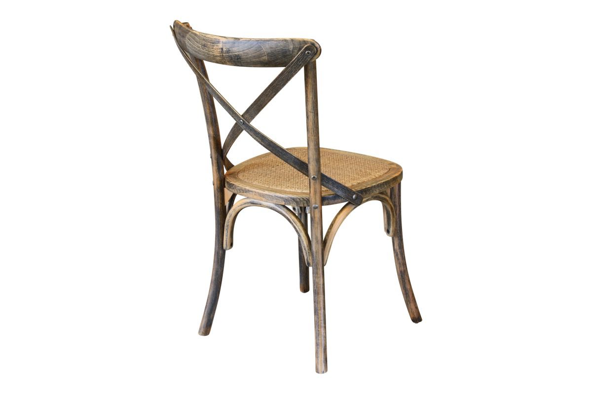 Cross Back Chair - Rustic Mango Wood