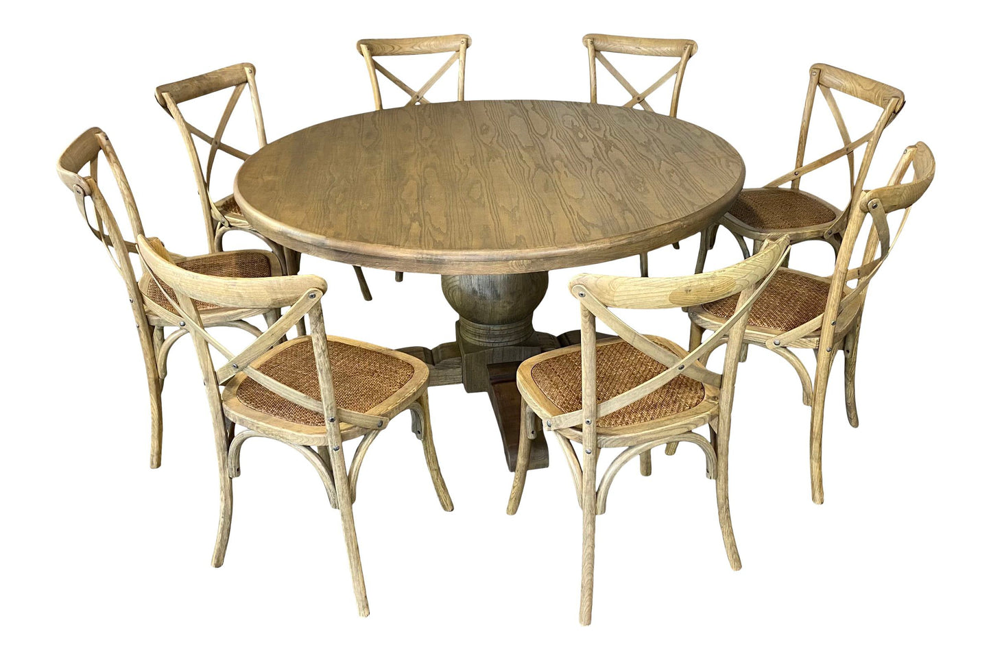 Parisienne Antique & Cross Back Dining Suite (1500mm)