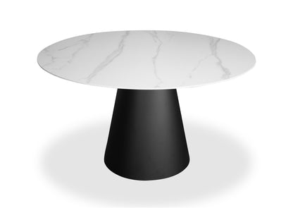 Halo & Wishbone Marble Dining Suite