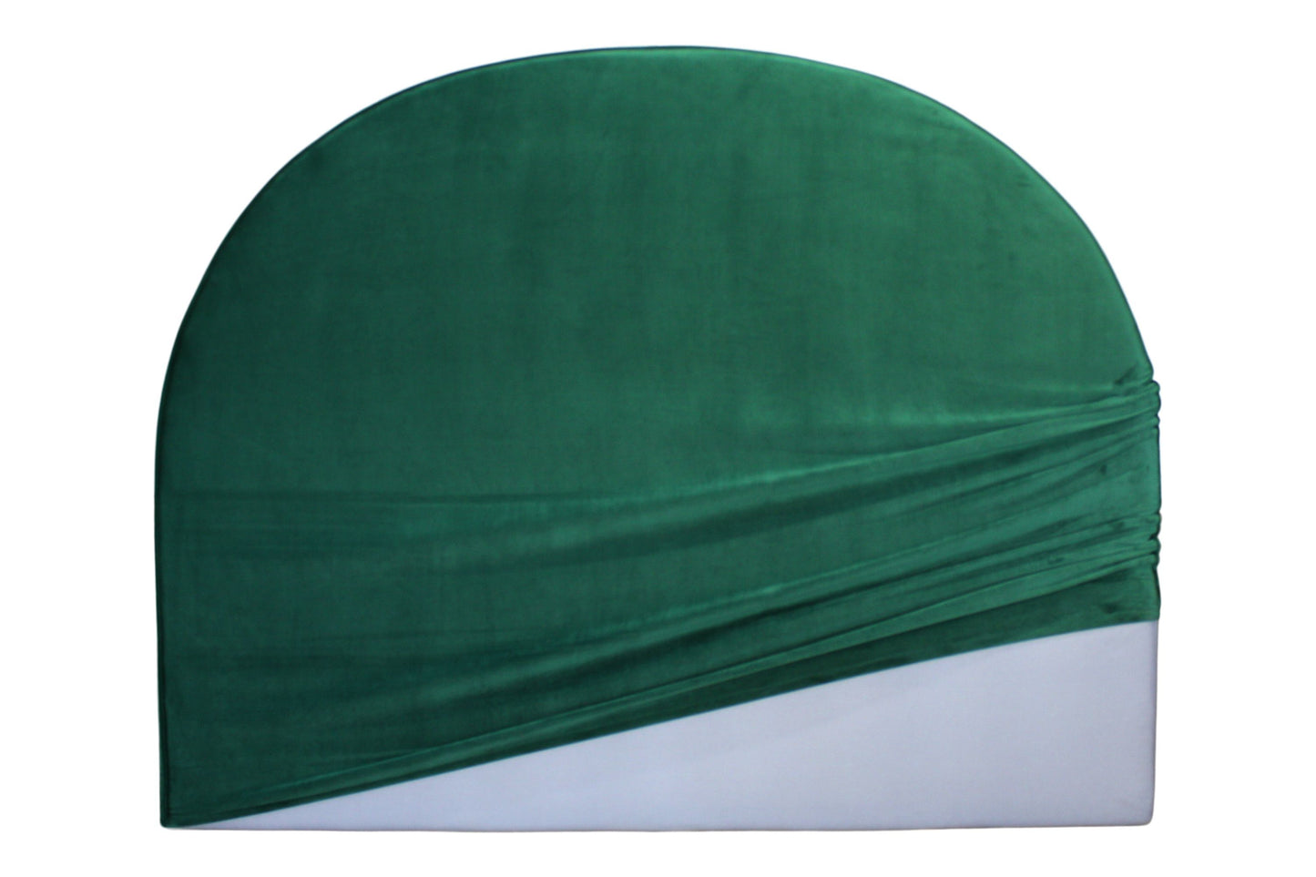 Arched Bedhead - Green Velvet