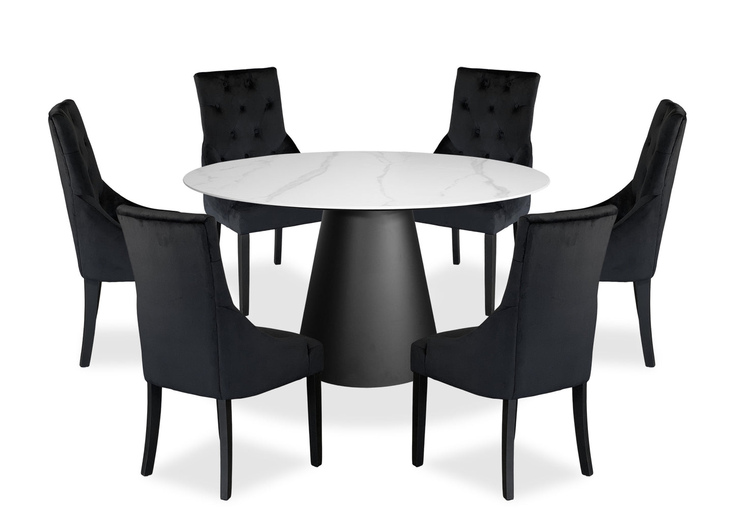 Halo Round Dining Table (1350mm) - Marble