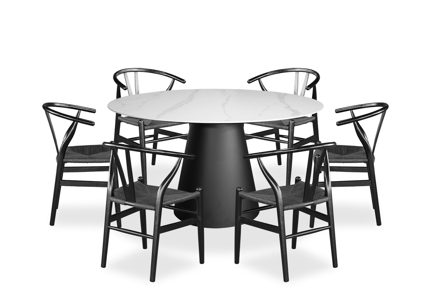 Halo Round Dining Table (1350mm) - Marble