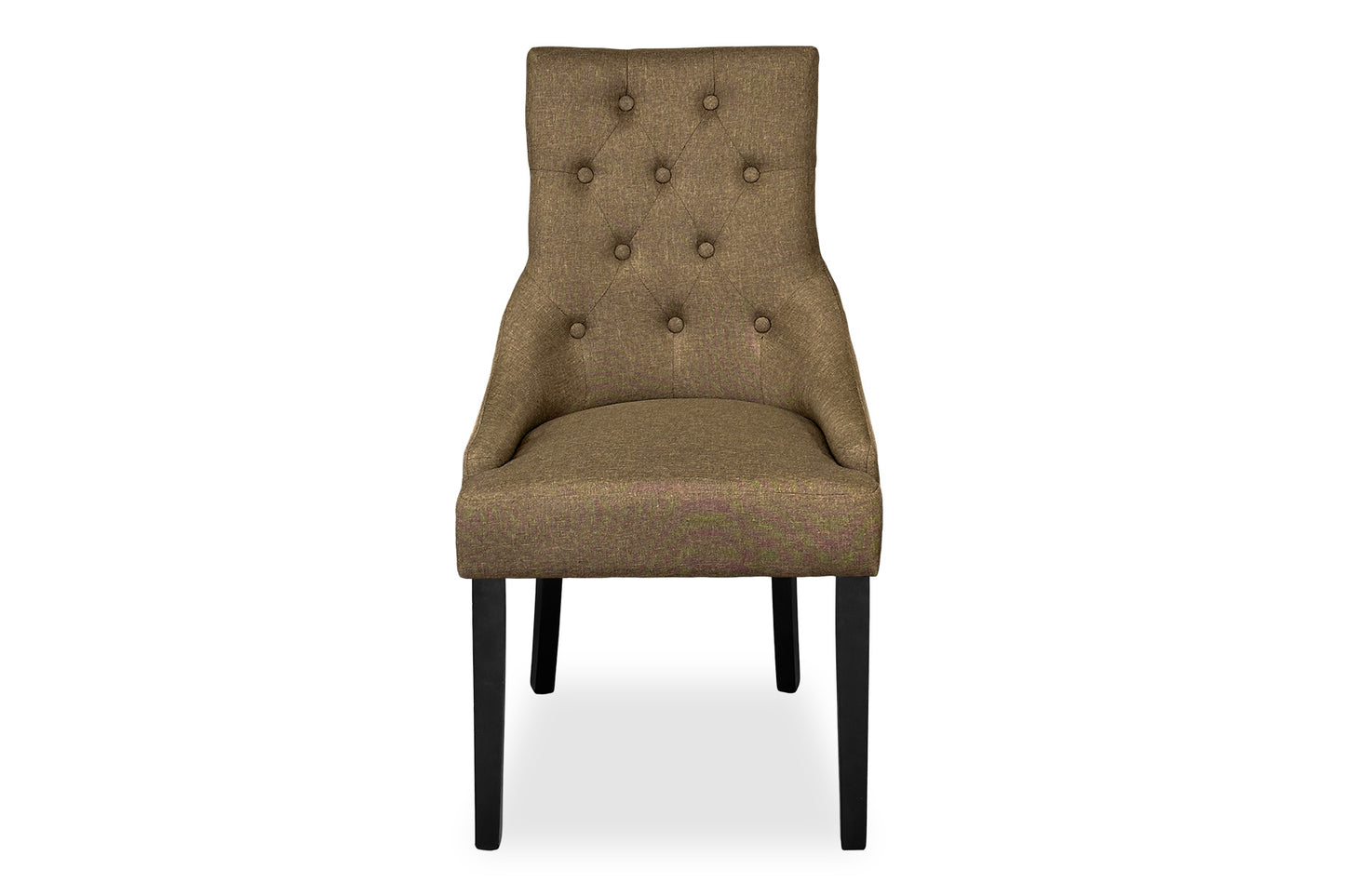 Scoop Back Chair - Light Brown (Black Legs)