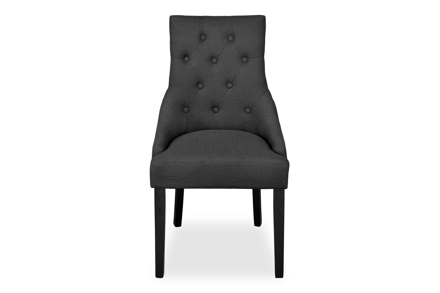 Scoop Back Chair - Dark Grey (Black Legs)