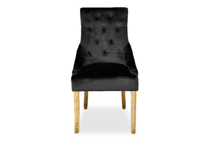 Forge Scoop Back Chair - Black Velvet