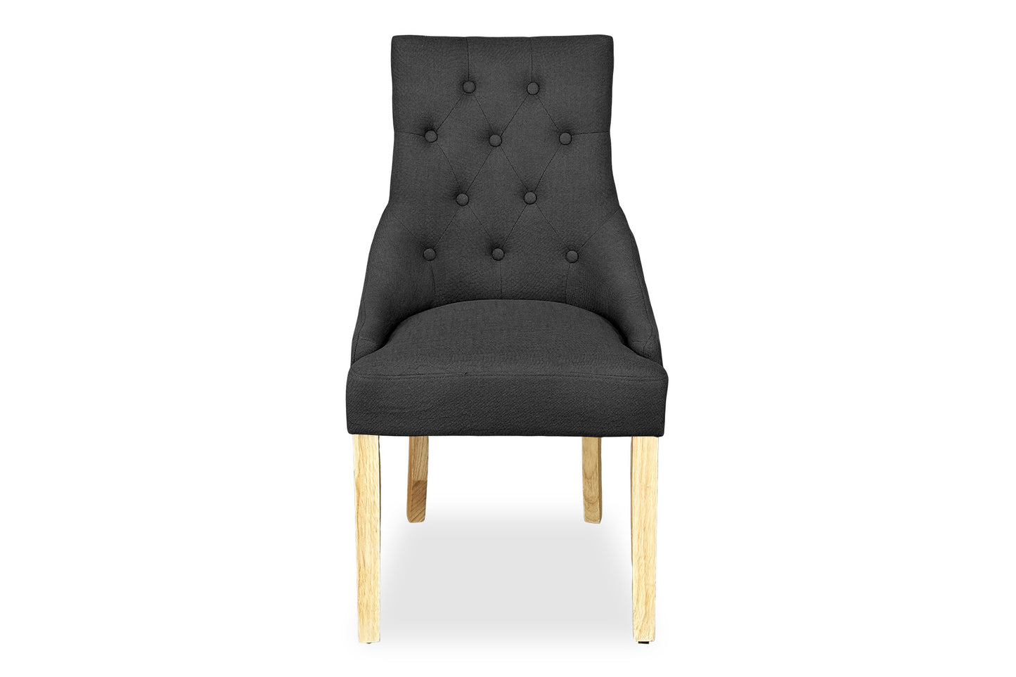 Scoop Back Chair - Dark Grey (Oak Legs)