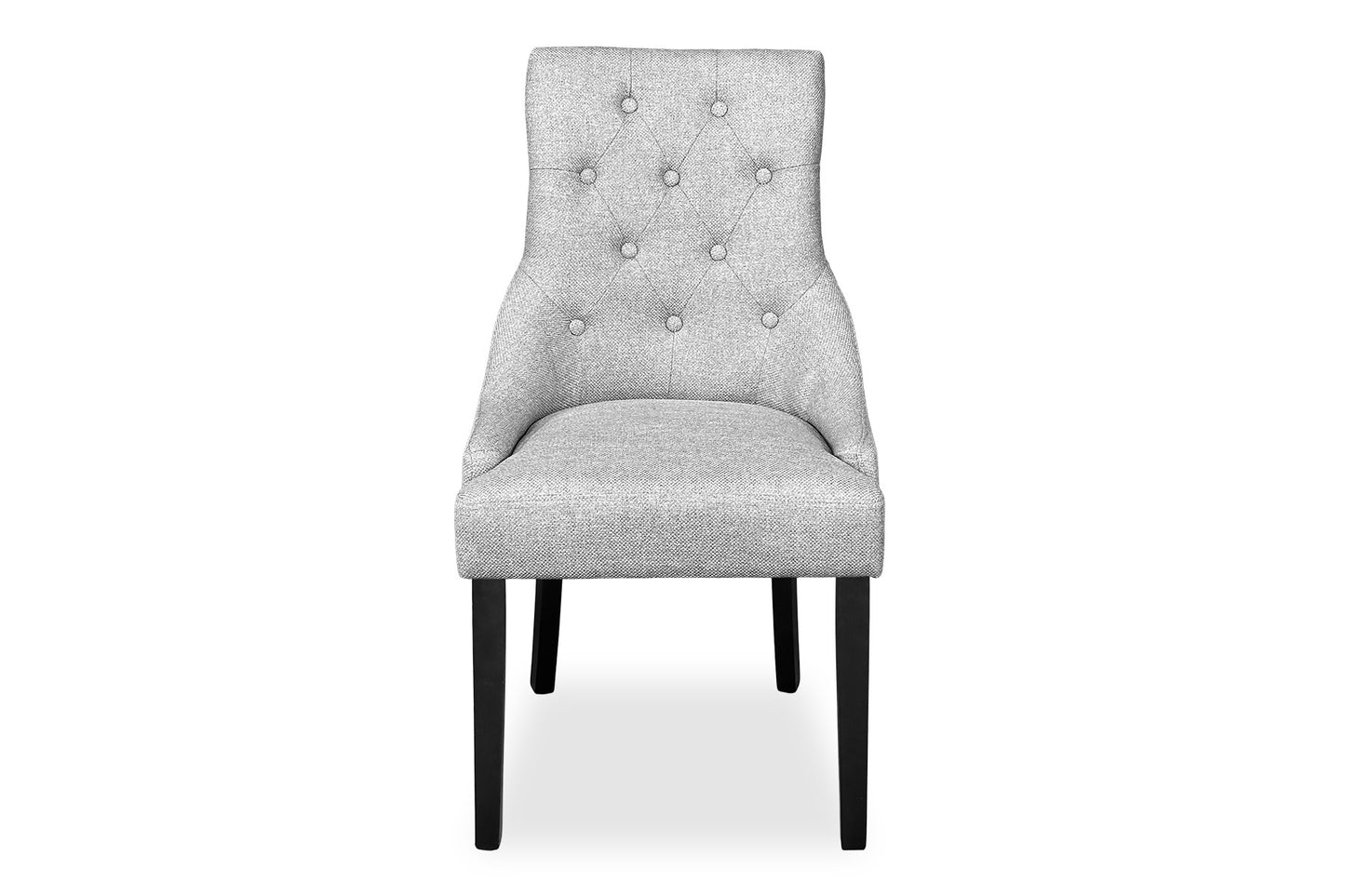Scoop Back Chair - Light Grey (Black Legs)