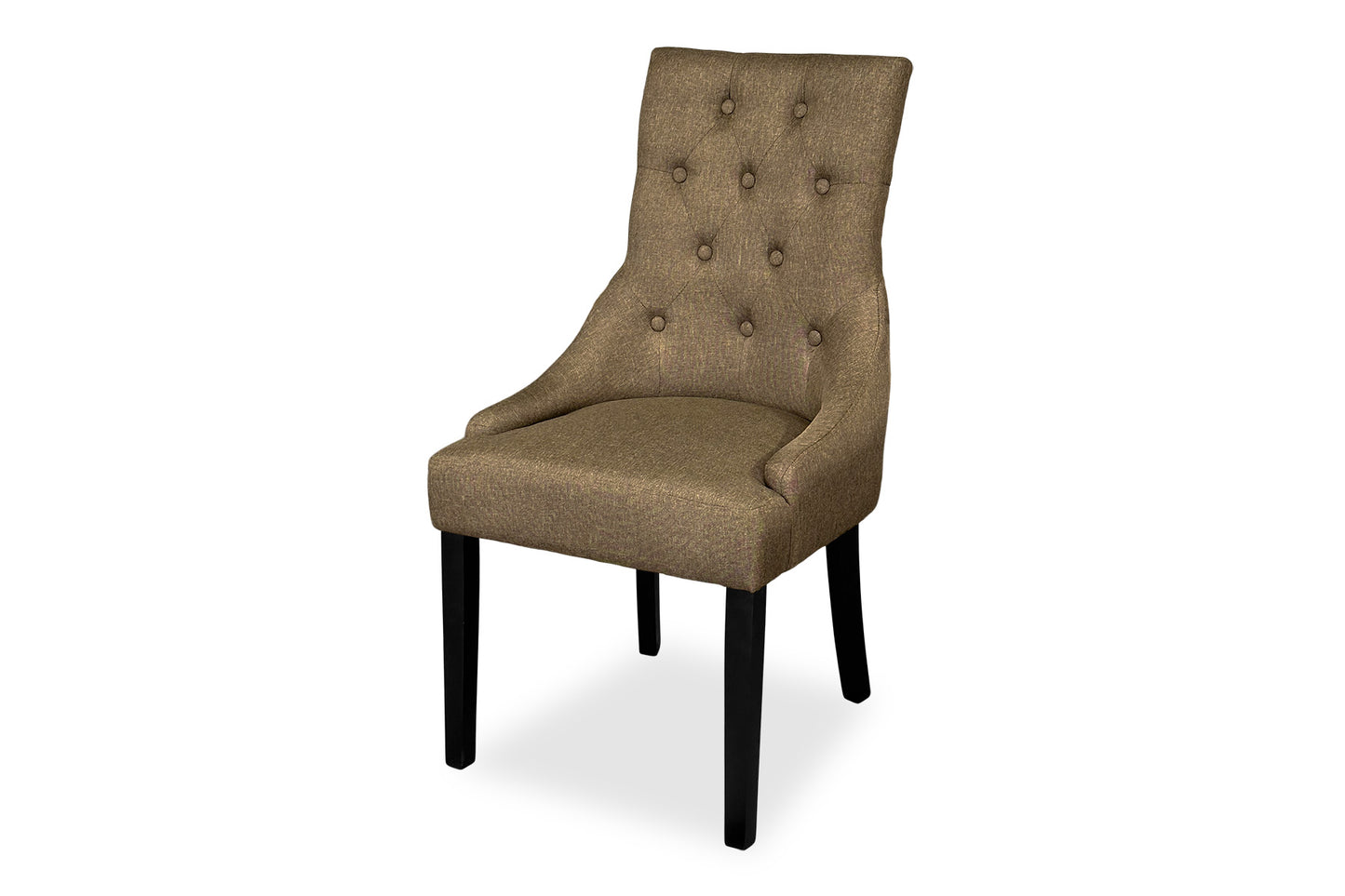 Scoop Back Chair - Light Brown (Black Legs)