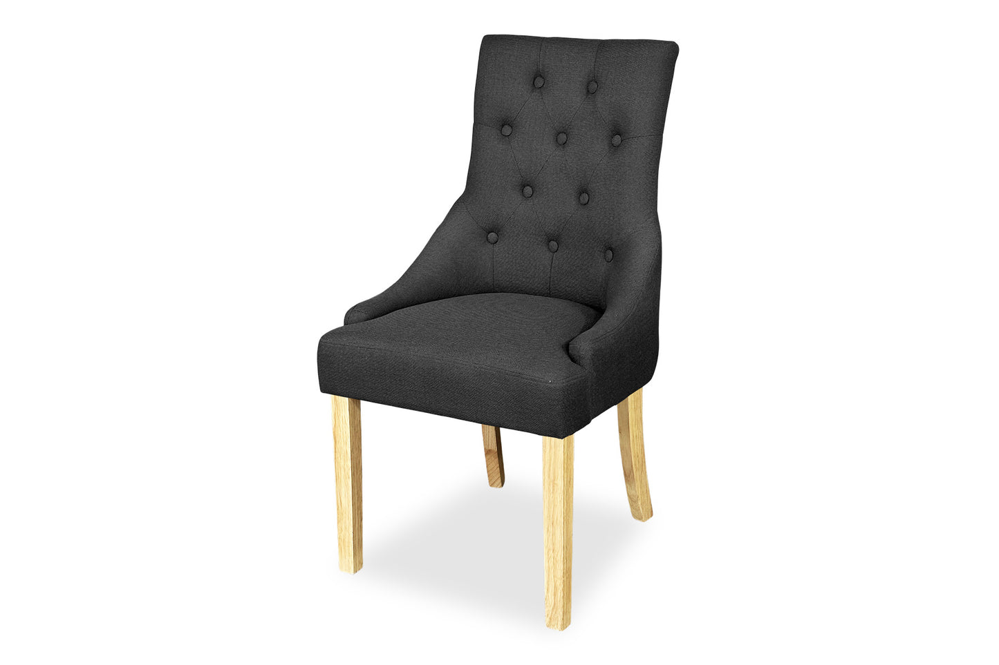 Scoop Back Chair - Dark Grey (Oak Legs)