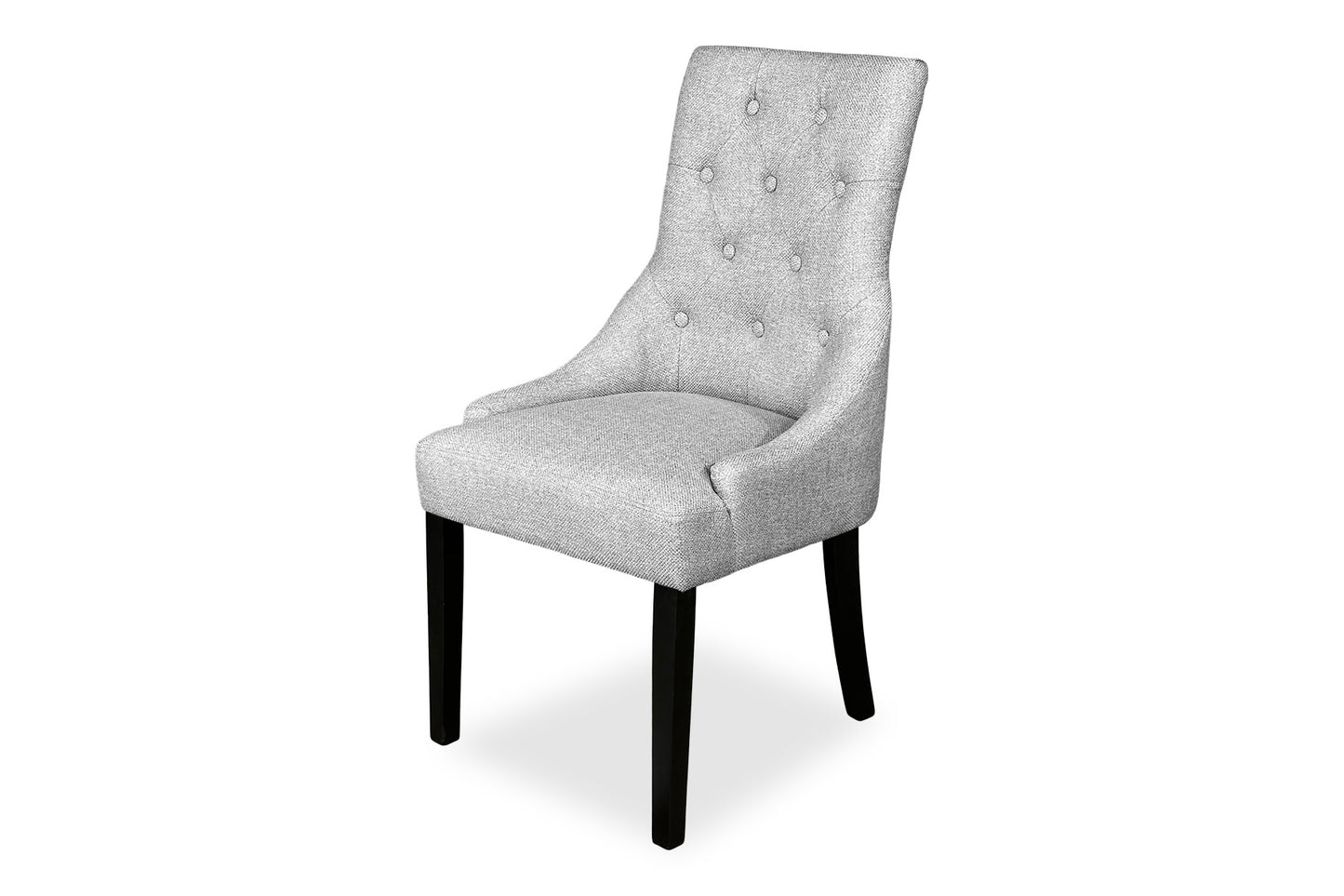 Scoop Back Chair - Light Grey (Black Legs)