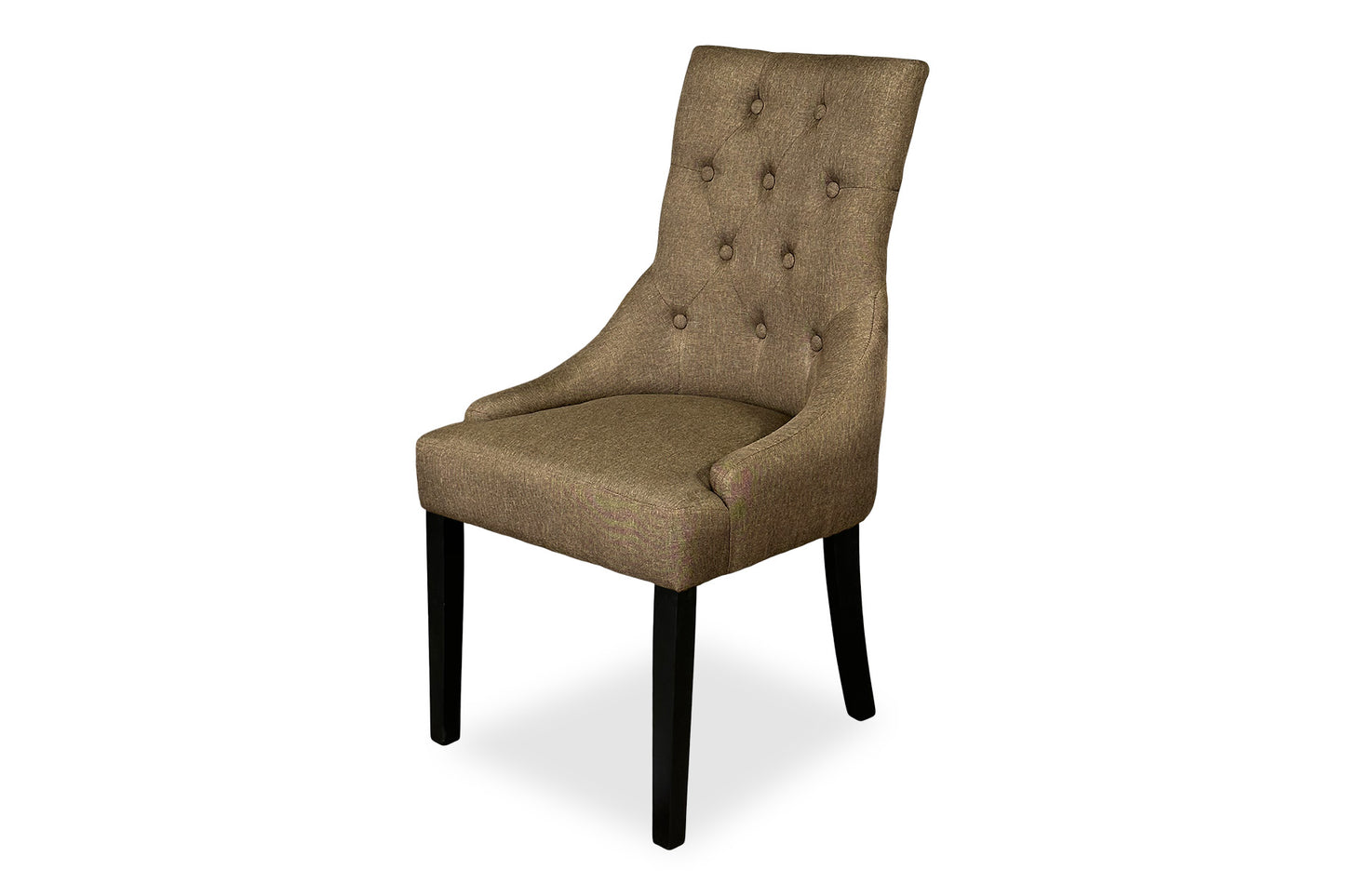 Scoop Back Chair - Light Brown (Black Legs)