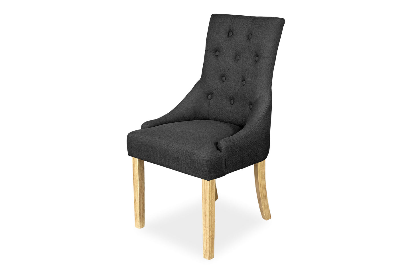Scoop Back Chair - Dark Grey (Oak Legs)