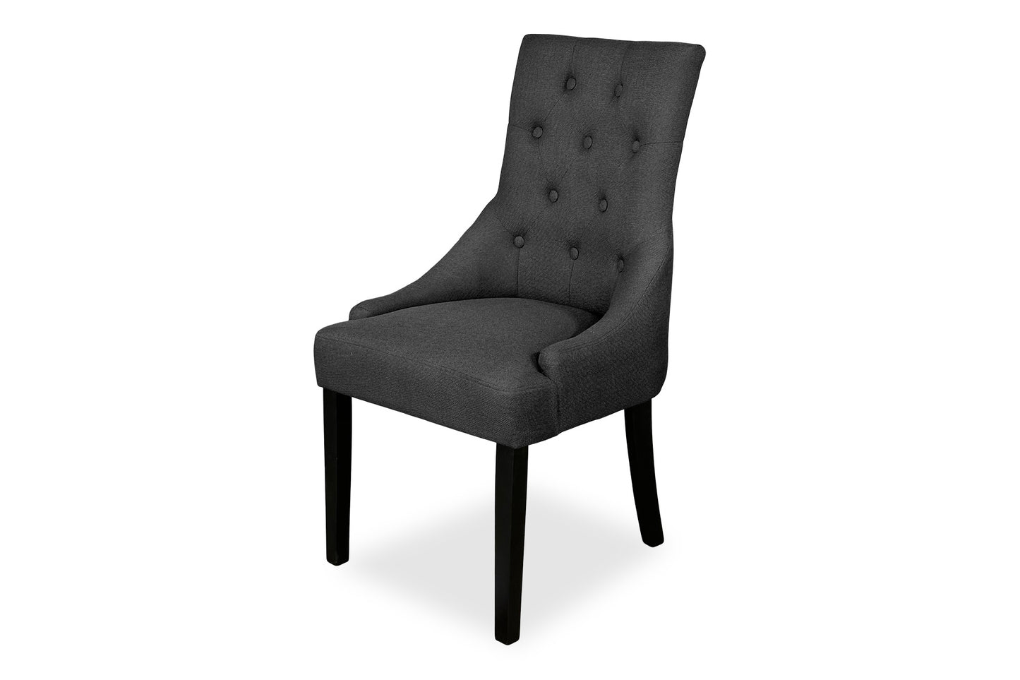 Scoop Back Chair - Dark Grey (Black Legs)