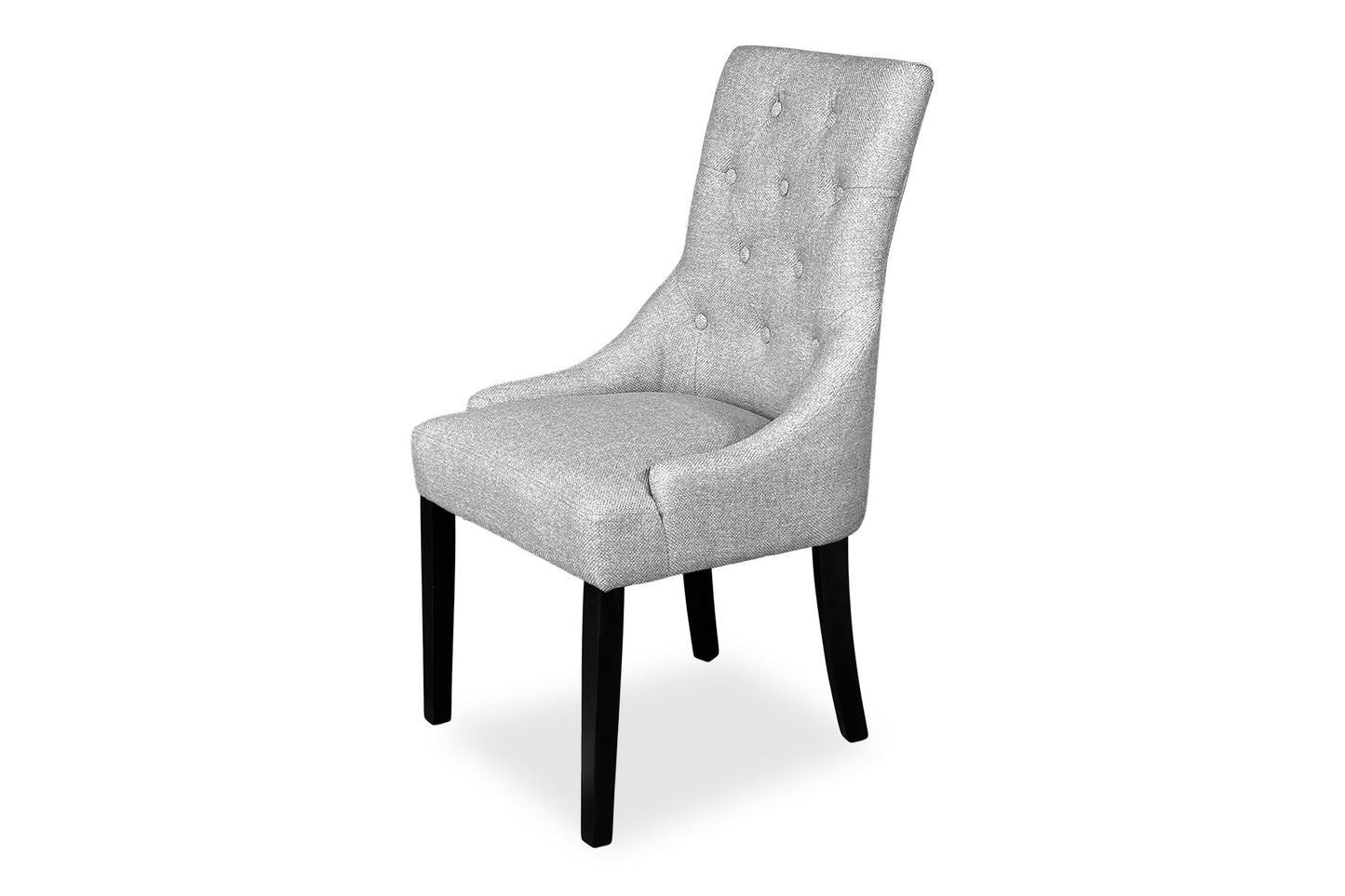 Scoop Back Chair - Light Grey (Black Legs)