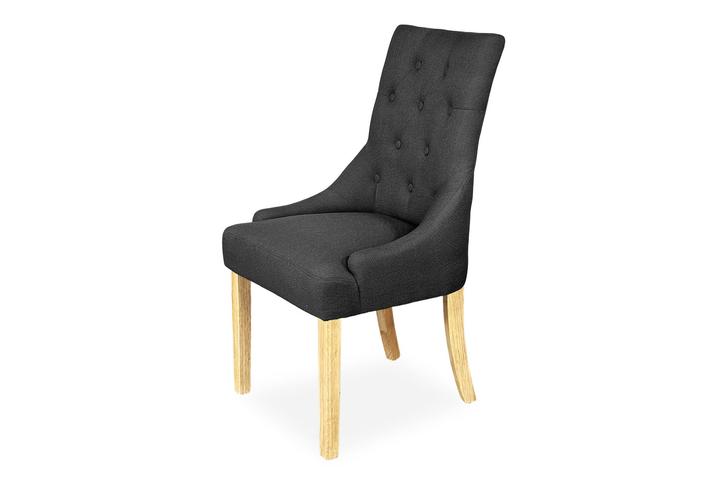 Scoop Back Chair - Dark Grey (Oak Legs)