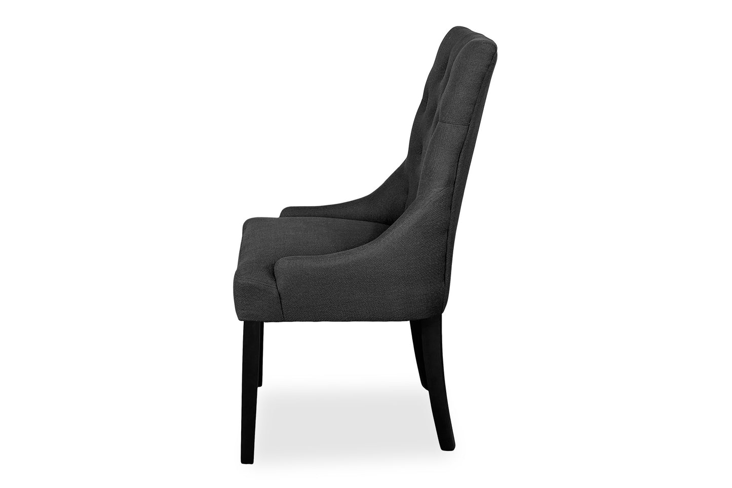 Scoop Back Chair - Dark Grey (Black Legs)