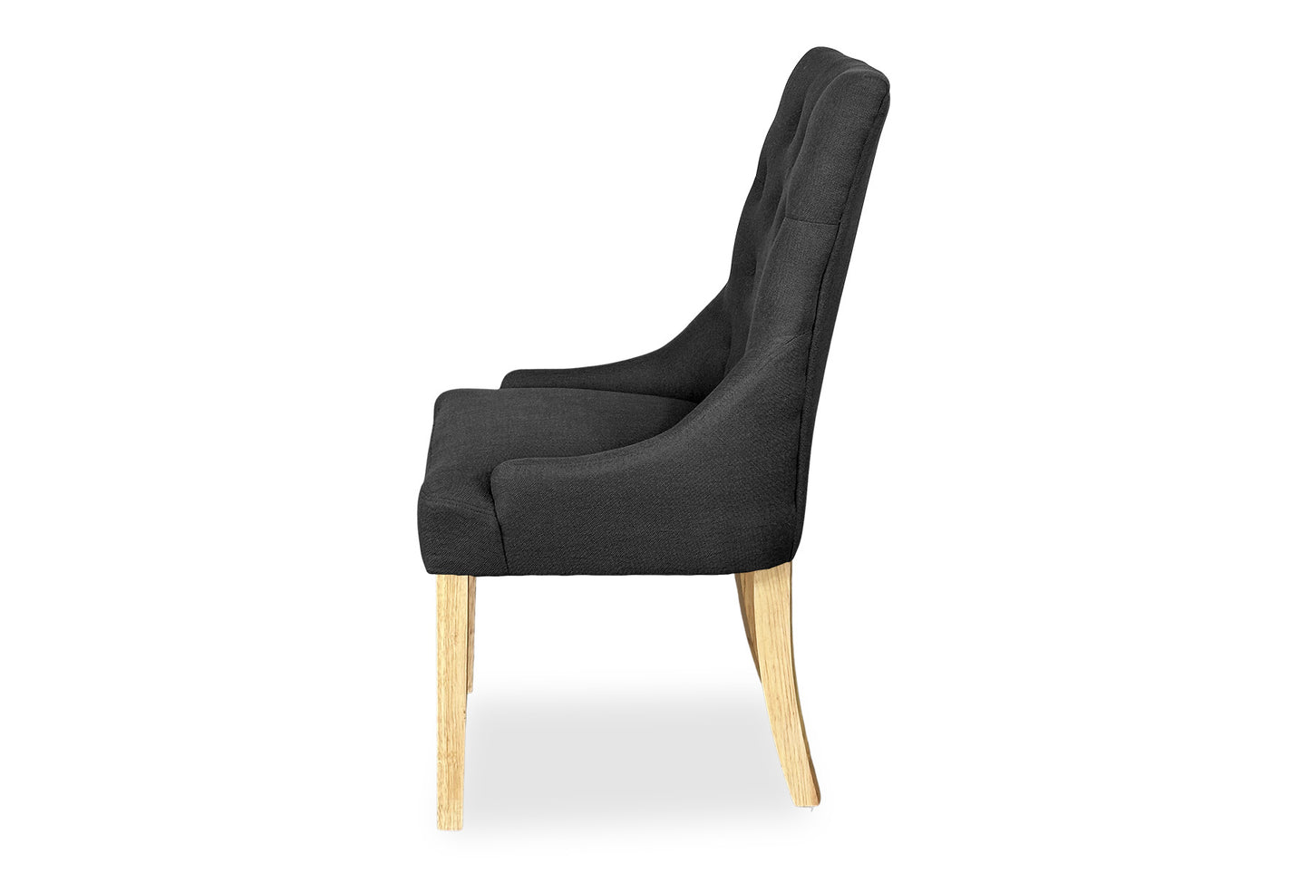 Scoop Back Chair - Dark Grey (Oak Legs)