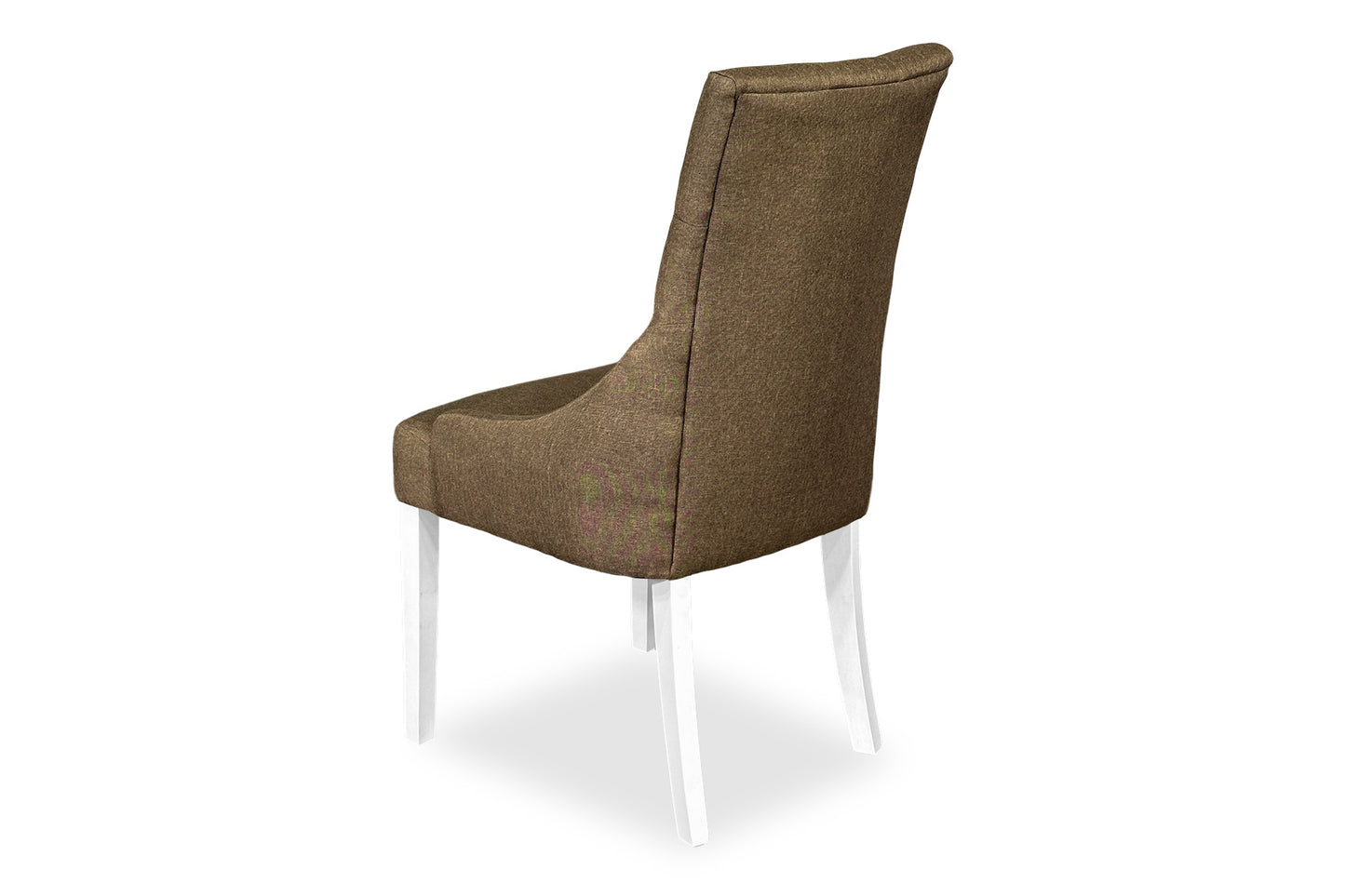 Scoop Back Chair - Light Brown (White Legs)