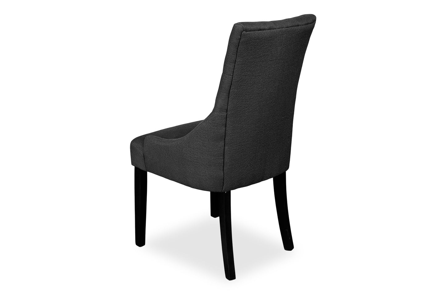 Scoop Back Chair - Dark Grey (Black Legs)