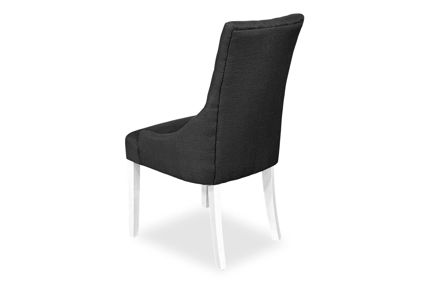 Scoop Back Chair - Dark Grey (White Legs)