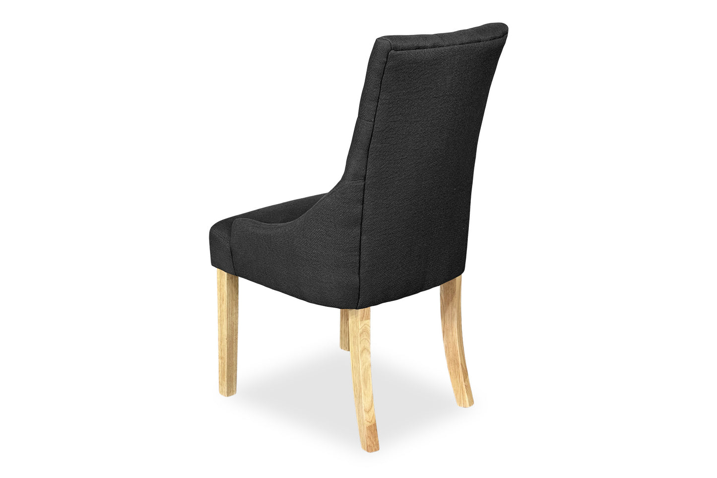 Scoop Back Chair - Dark Grey (Oak Legs)