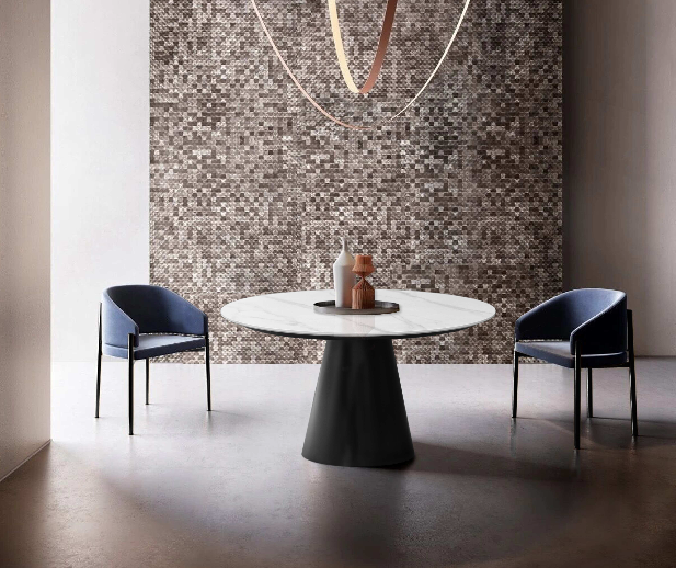 Halo Round Dining Table (1350mm) - Marble