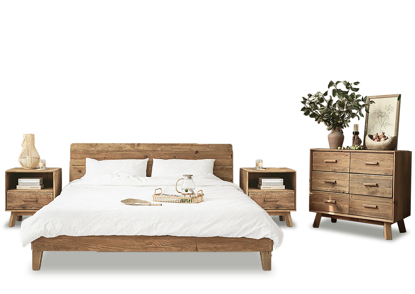 Plantation Bedroom Set - Low (4 Piece)