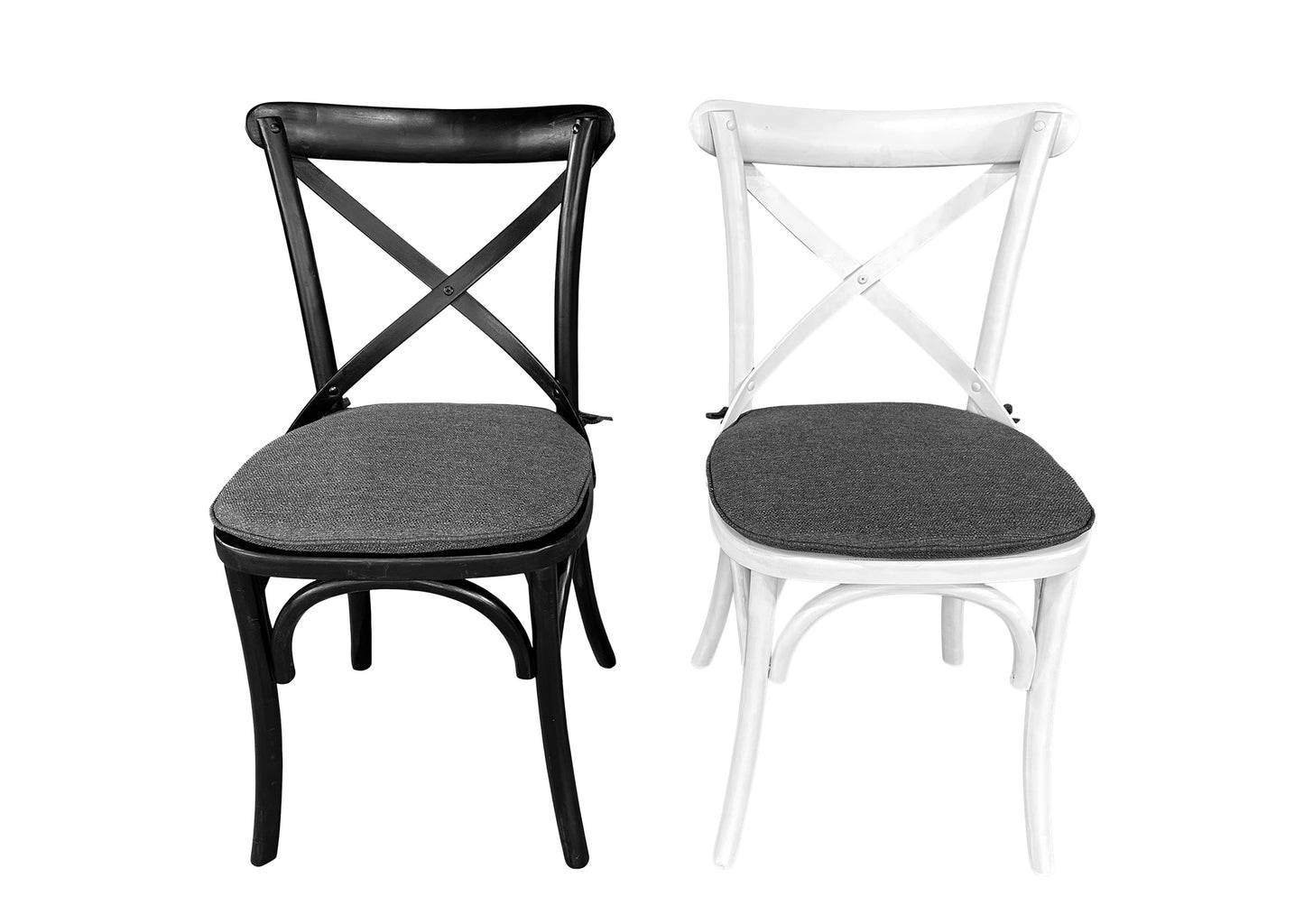 Cross Back Chair Cushion - Graphite