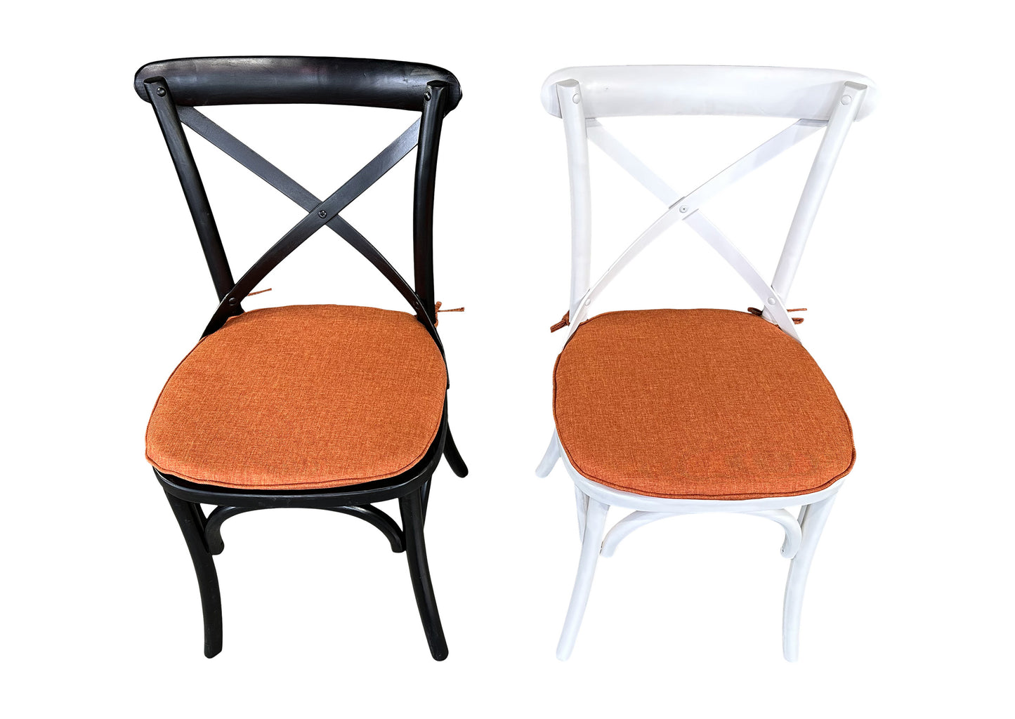 Cross Back Chair Cushion - Retro Orange