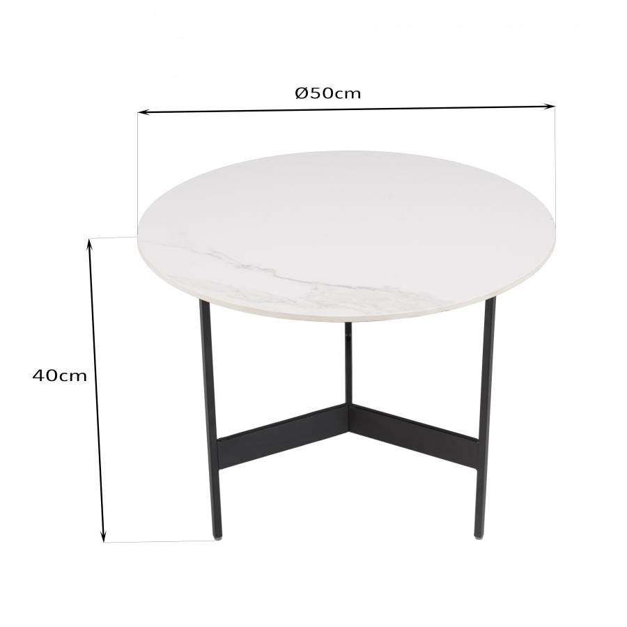 Halo End Table - Marble