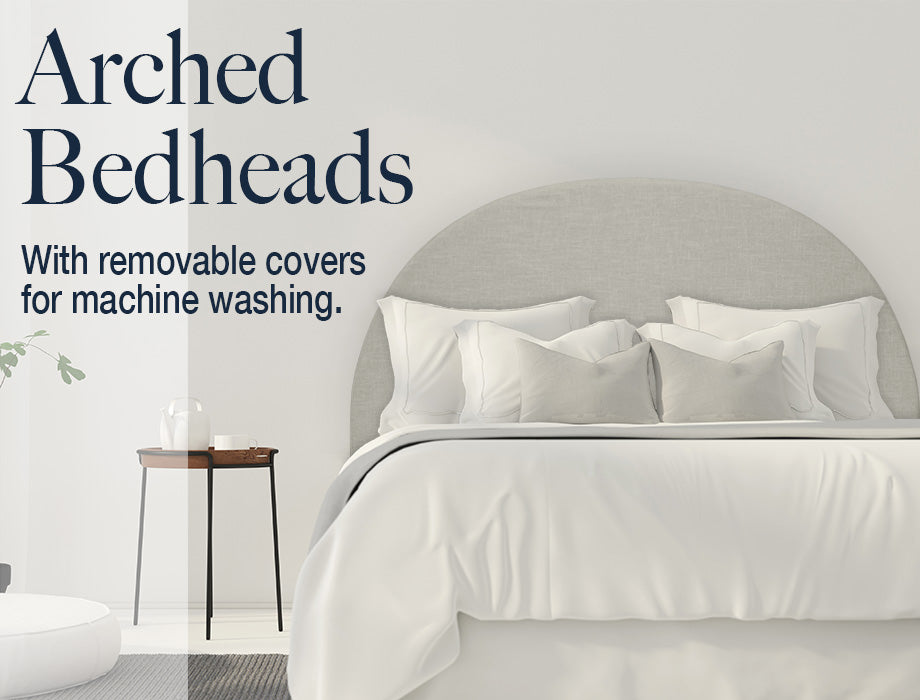Arched Upholstered Bedheads, Brisbane Furniture