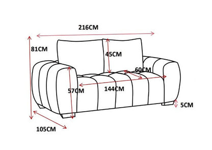 Glow Sofa (3 Seater) Olive