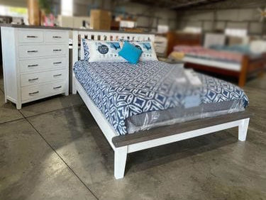 Factory Second - Beachhouse Double Bed & Tallboy