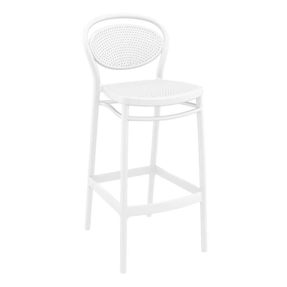 Burleigh Outdoor Barstool - White