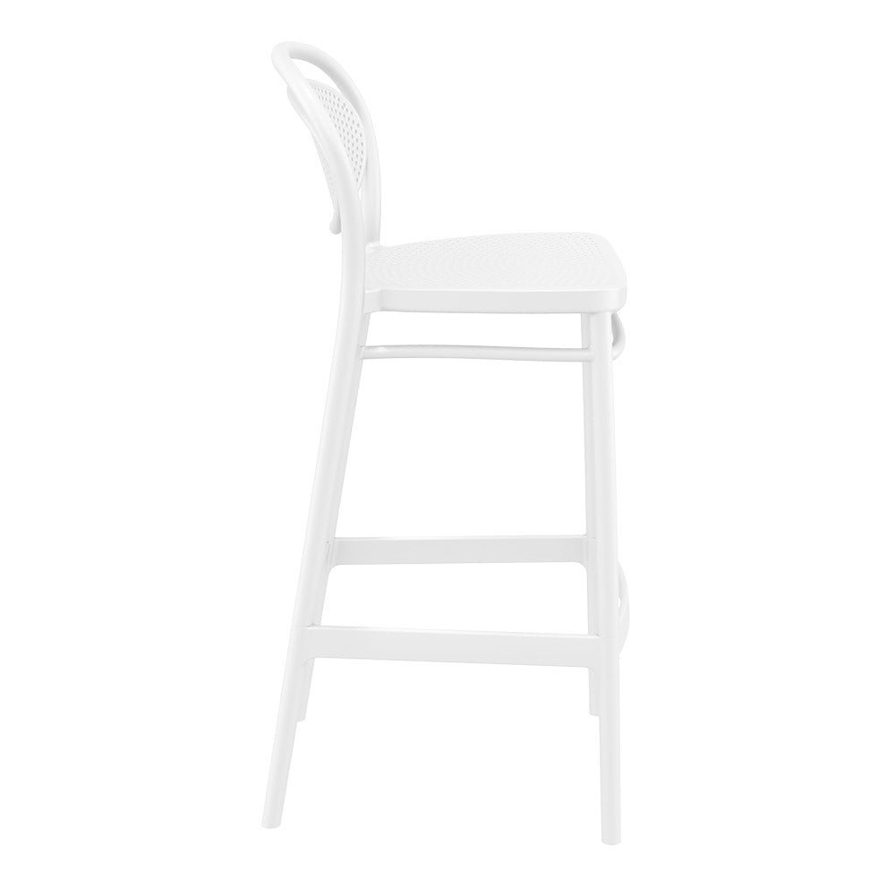 Burleigh Outdoor Barstool - White