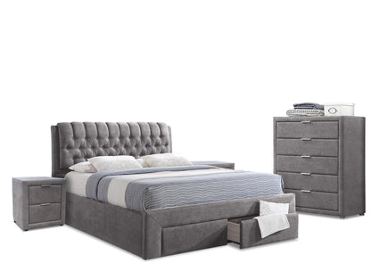 Dusk Bedroom Set (4 Piece) - Graphite