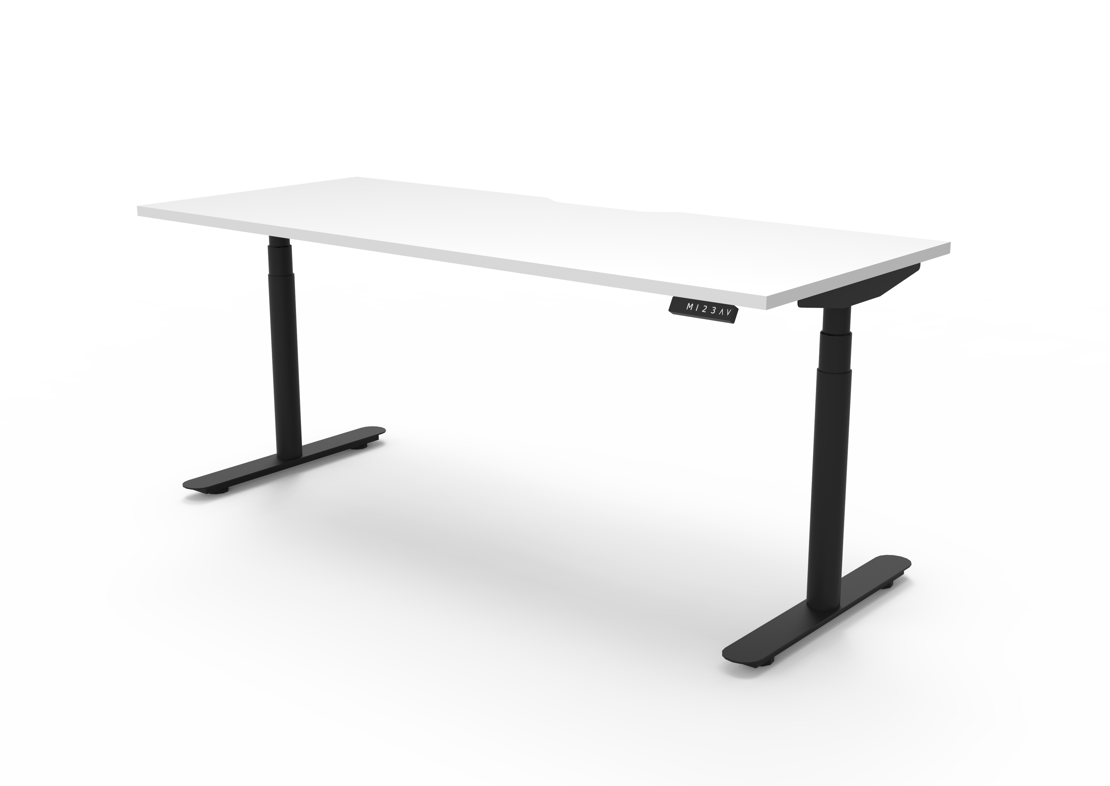 ErgoPro Sit Stand Desk - White & Black – Brisbane Furniture