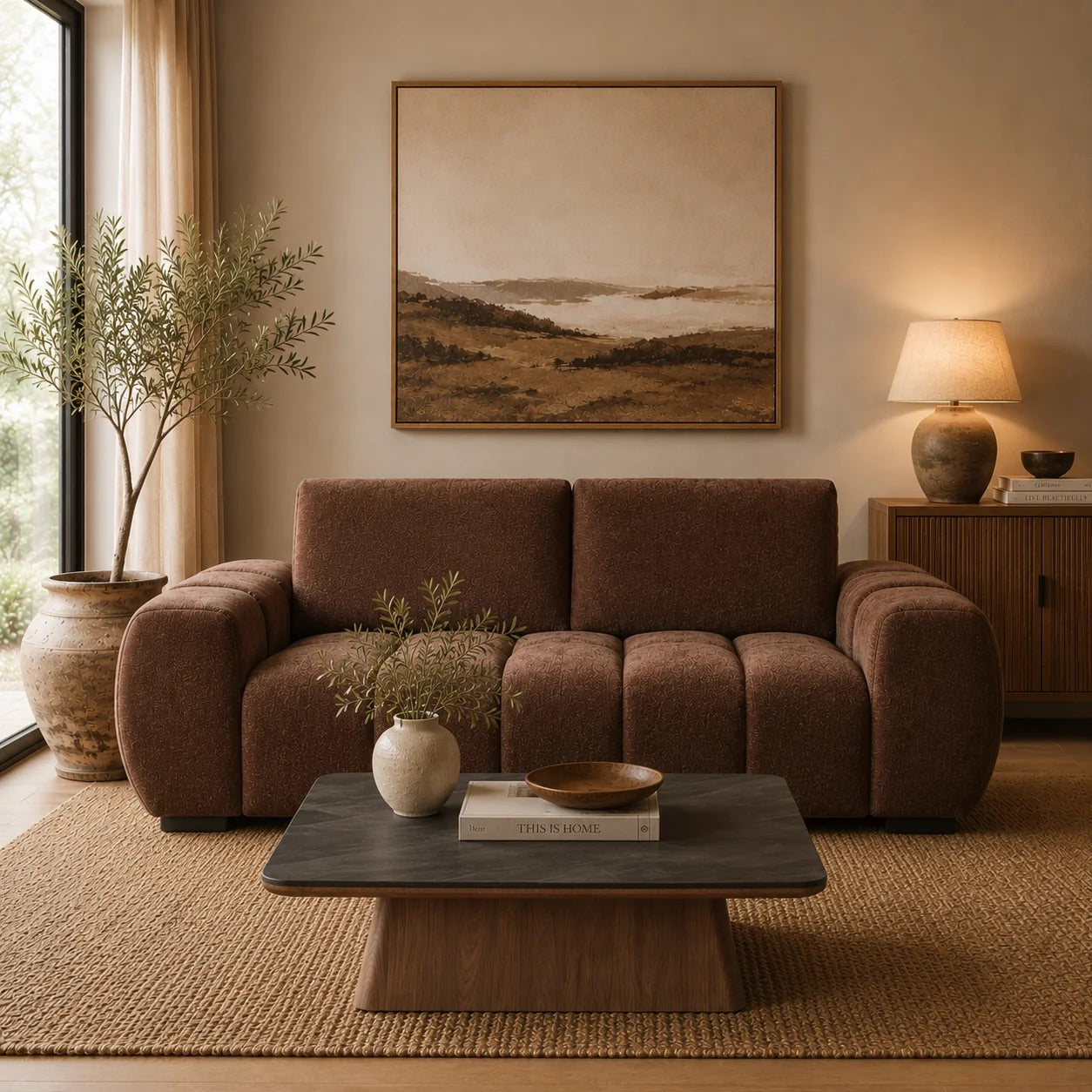 Glow Sofa (3 Seater) Chocolate
