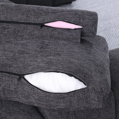 Glow Sofa with Chaise Charcoal