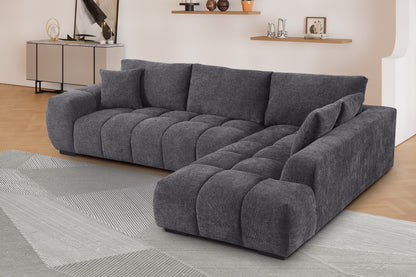 Glow Sofa with Chaise Charcoal