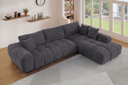 Glow Sofa with Chaise Charcoal