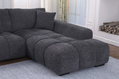 Glow Sofa with Chaise Charcoal