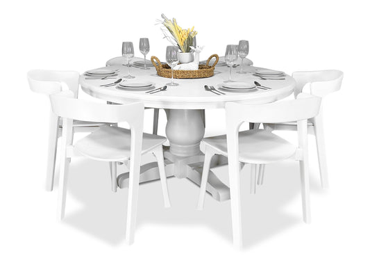 Parisienne White & Silhouette Dining Suite (1500mm)