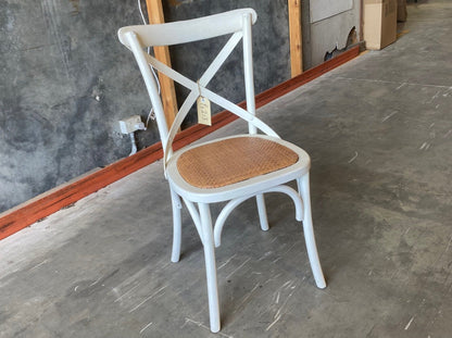 Factory Second - White - Cross Back Chair - White (single)