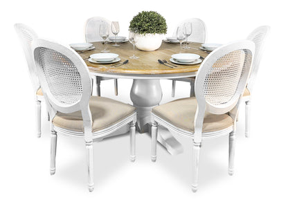 Parisienne White/Oak & Motif Dining Suite (1500mm)