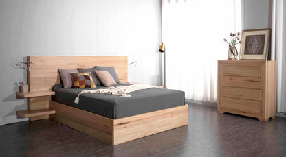 Lumina Bed with Bedside Shelves