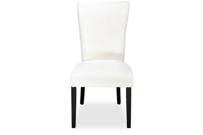 Mirage Chair - White Bouclé (Black Legs)