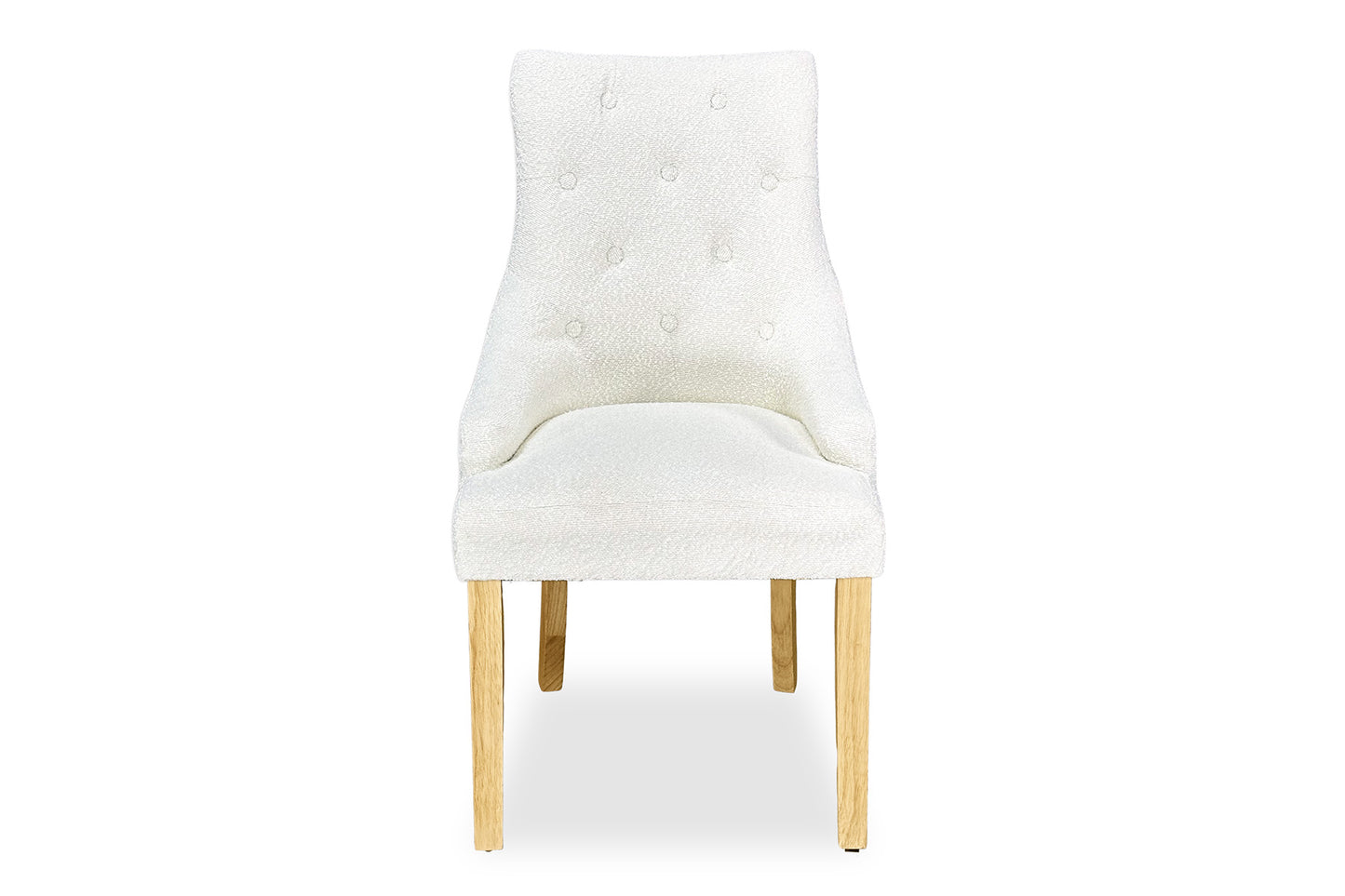 Scoop Back Chair - White Bouclé (Oak Legs)